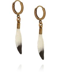 Isabel Marant Gold-Plated Bone Earrings - Lyst