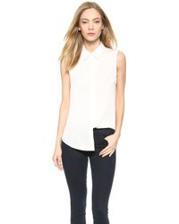 Theory Modern Tanelis Blouse - Ivory - Lyst