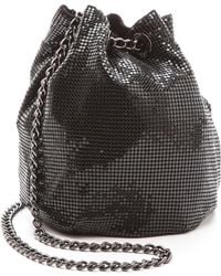 Whiting & Davis Soft Metal Bucket Bag - Black - Lyst