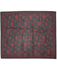 Alexander McQueen Silk Allover Skull Print Scarf - Lyst