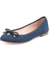 Kate Spade Willa Denim Ballerina Flat - Lyst