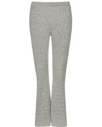Topshop Salt And Pepper Flared Trousers - Lyst