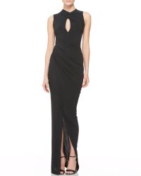 Donna Karan New York Draped Keyhole Evening Dress - Lyst