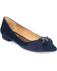badgley mischka blue flats