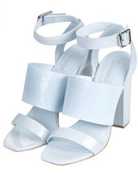 Topshop Roscha Croc-Effect High Sandals - Lyst