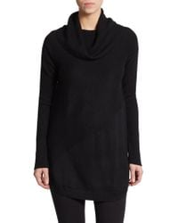 Catherine Malandrino Asymmeterical Seamed Cowlneck Sweater - Lyst