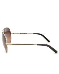 Chloé Women'S Aviator Black & Gold-Tone Sunglasses - Lyst
