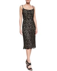 Michael Kors Sleeveless Floral Lace Dress - Lyst