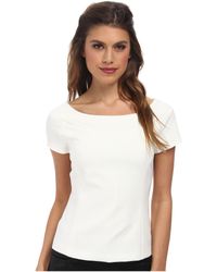 Nicole Miller Karina Boat Neck Top - Lyst