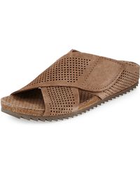 Pedro Garcia Alena Perforated Slip-On Sandal - Lyst