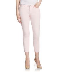 7 For All Mankind Gwenevere Cropped Skinny Jeans - Lyst