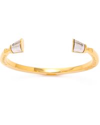 Giles & Brother Two Tone Pied De Biche Bracelet - Gold/Rhodium - Lyst
