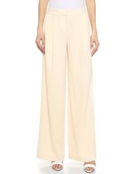 DKNY Wide Leg Trousers - Muslin - Lyst