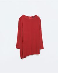 zara knit red sweater
