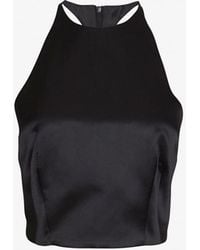 Lover Lotus Zipper Racer Back Crop Top - Lyst