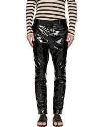 Haider Ackermann Black Patent Leather Trousers - Lyst