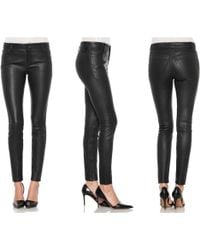 Joe's Jeans Leather Skinny Ankle - Lyst