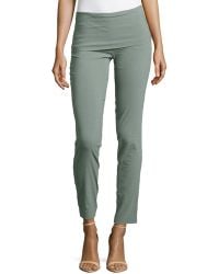 Donna Karan New York Fold-Over Stretch-Linen Tube Pants - Lyst