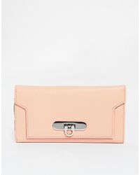 Asos Knotched Flat Purse With Vintage Style Lock - Lyst