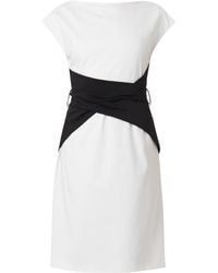 OSMAN Bi-Colour Wrap-Waist Dress - Lyst