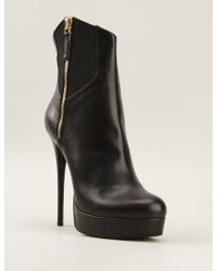 Gianmarco Lorenzi Zipped Platform Boots - Lyst