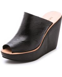Rachel Comey Moon Wedge Slides - Black Crackled - Lyst