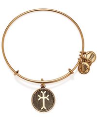 ALEX AND ANI Armenian Cross Ii Expandable Wire Bangle - Lyst
