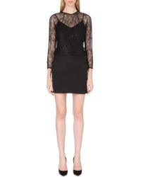 Maje Kaneva Lace And Jacquard Dress - Lyst