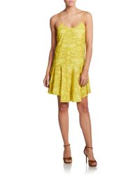 Tibi Ibis Printed Ruffle Dress - Lyst