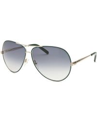 Chloé Women'S Aviator Green & Gold-Tone Sunglasses - Lyst