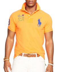 Ralph Lauren Polo Custom Big Pony Mesh Polo Shirt - Slim Fit - Lyst
