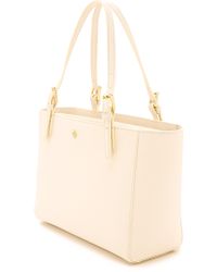 Tory Burch York Small Buckle Tote - New Ivory - Lyst