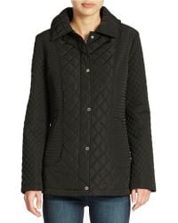 Calvin Klein Hooded Quilted Jacket - Lyst