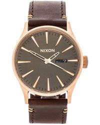 Nixon The Sentry Leather - Lyst