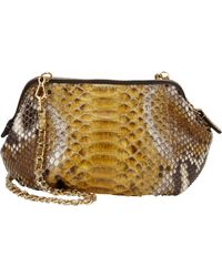 Zagliani Python Praline Mini Crossbody - Lyst