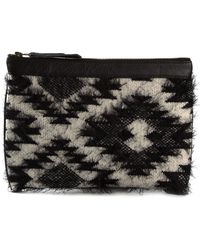 Forte Forte Geometric Jacquard Zipped Clutch - Lyst