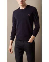 Burberry Heritage Detail Cotton Sweater - Lyst