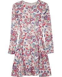 Alice By Temperley Lou Lou Floral-Print Satin Mini Dress - Lyst