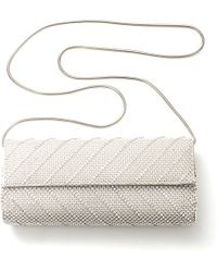 Whiting & Davis Crystal Chevron Clutch - Lyst
