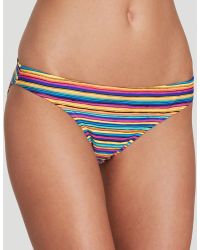 Mink Pink Stripe Bikini Bottom - Lyst