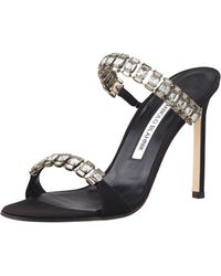 manolo blahnik crystal slides