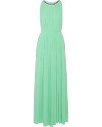 Saloni Gigi Embellished Crepe De Chine Gown - Lyst