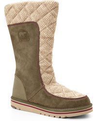 Sorel Green & Khaki Campus Tall Boots - Lyst
