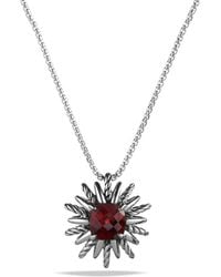 David Yurman Pendant Necklace With Garnet - Lyst