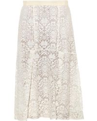 Rebecca Taylor Fluted Lace Skirt - Lyst