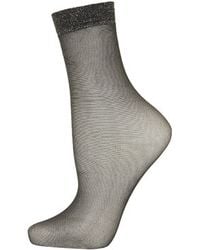 Topshop Lurex Welt Pop Socks - Lyst