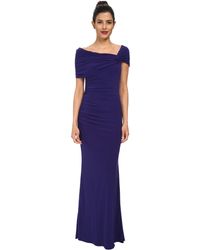 Badgley Mischka Off The Shoulder Gown - Lyst