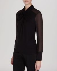 Karen Millen Tee - Knot Neckline - Lyst