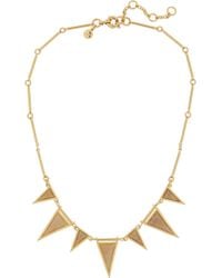J.Crew Triangle Gold-Plated, Crystal And Fossilized Coral Necklace - Lyst