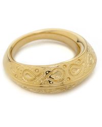 Aurelie Bidermann Tribal Engraved Ring - Gold - Lyst